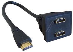 HDMI fordeler, HDMI han til 2 HDMI hun - standard