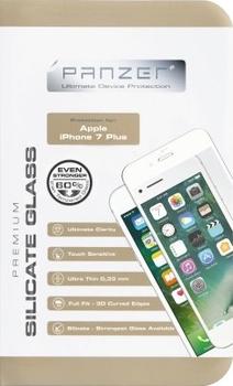 Panzer skærmbeskyttelse i silikatglas til iPhone 7 Plus - hvid