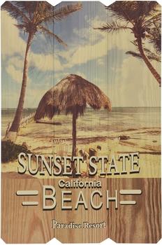 Træskilt "Sunset State" - 38 x 58 cm.