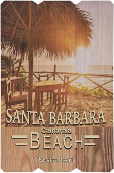 Træskilt "Santa Barbara" - 38 x 58 cm.