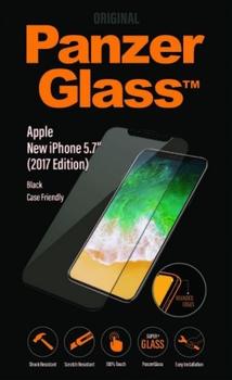 PanzerGlass til iPhone X, black, Case friendly