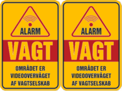 Alarm klistermærker | Køb alarm
