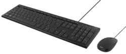 DELTACO Tastatur kit med mus, PAN-nordisk layout, USB, sort