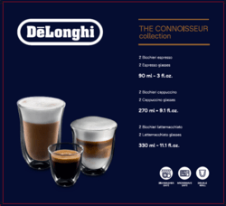DeLonghi Connoisseur Collection termoglas