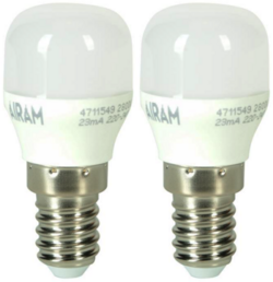 Airam LED køleskabspære, E14, 1,6W - 2 pk.