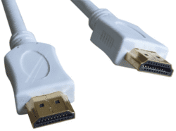 HDMI kabel,  High Speed, hvid - 1m.