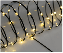 Batteri string lyskæde med 96 varmhvide LED