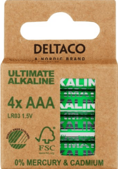 Deltaco Ultimate Alkaline AAA - 4 stk.
