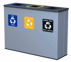 Eco Station til affaldssortering, 3 inderspande