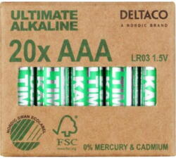 Deltaco Ultimate Alkaline AAA - 20 stk.