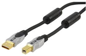 USB 2.0 kabel - USB A han / USB B han - High quality