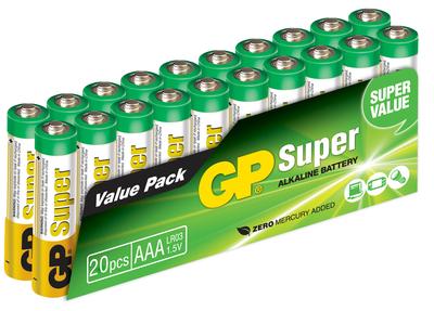 GP Super Alkaline batterier AAA - 20 stk.