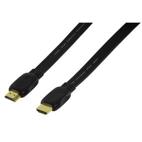 HDMI flad kabel,  Han / Han, High Speed - 5m.