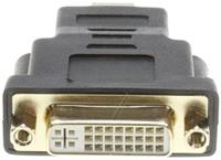 HDMI / DVI-I adapter, HDMI Han til DVI-I Hun - Standard