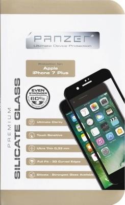 Panzer skærmbeskyttelse i silikatglas til iPhone 7 Plus - sort
