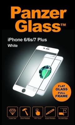 PanzerGlass til iPhone 8 Plus, Full Fit, hvid