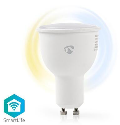 Nedis Wi-Fi smart-pære, GU10, varm til kold hvid - 4,5 watt