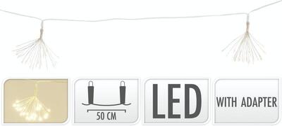 Lyskæde med 150 varmhvide LED