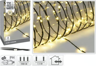 LED string lyskæde med 320 varmhvide LED