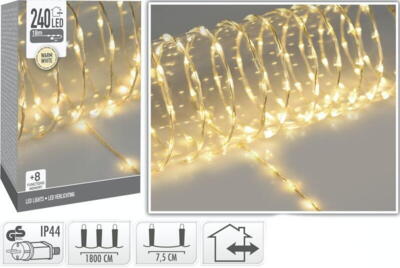 LED string lyskæde med 240 varmhvide LED