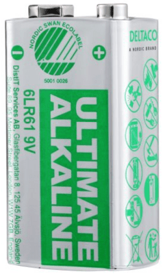 Deltaco Ultimate Alkaline batterie, 9V