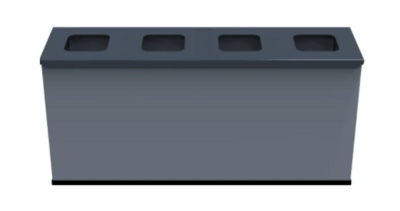 Eco Station mini til affaldssortering, 4 spande