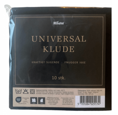 Universalklude, sort - 10 stk.