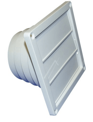 Universal ventilationsrist til mur 100-120 mm, hvid