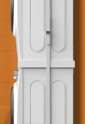 Sammenbygningsramme til tørretumbler/vaskemaskine - basic slim