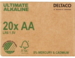 Deltaco Ultimate Alkaline AA - 20 stk.