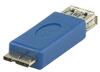 USB 3.0 adapter, USB A Hun / USB mikro B Han