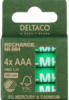 Deltaco Ultimate Ni-Mh recharge, AAA, 1000mAh, 4-pk