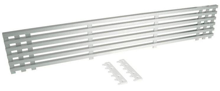 Ventilationsrist - Universal - Sølv – 600 x 100 mm