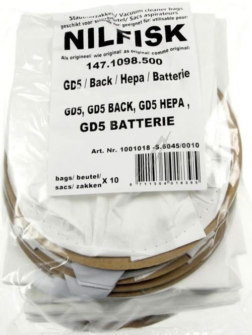 Nilfisk GD5 støvsugerposer - 10 stk