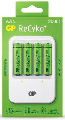 GP Recyko batterioplader PB420 - inkl 4 x AA