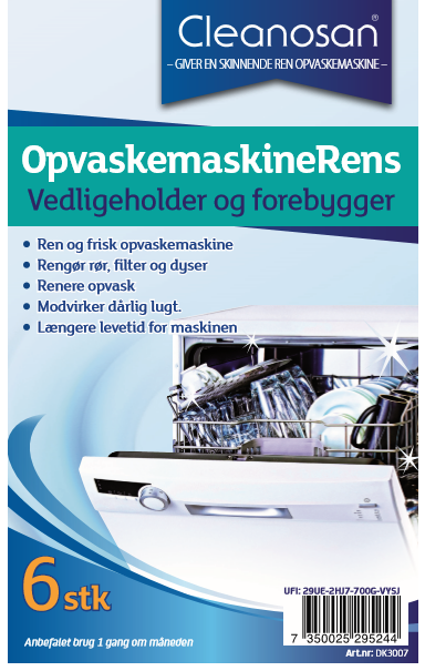 Cleanosan OpvaskemaskineRens - 6 tab.