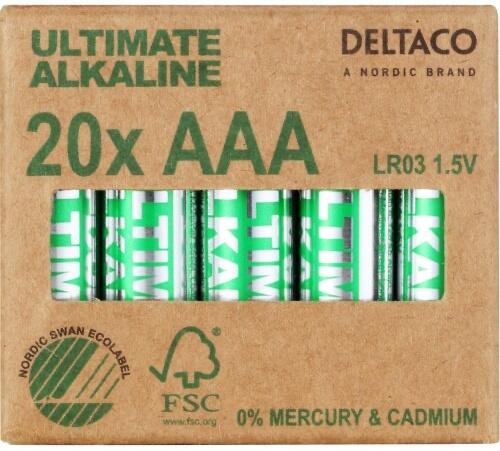 Deltaco Ultimate Alkaline AAA - 20 stk