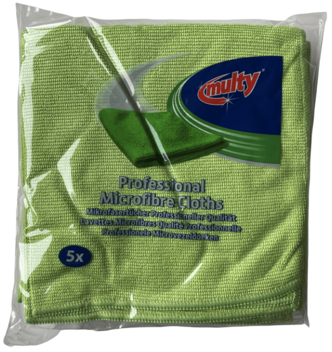 Multy microfiberklude, 40x40 cm, 5 stk - Grøn