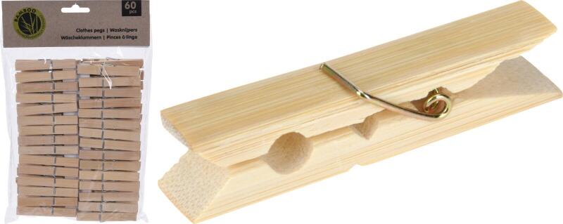 Klemmer i bambus - 60 stk