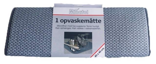 Opvaskemåtte, 40x45 cm - Grå