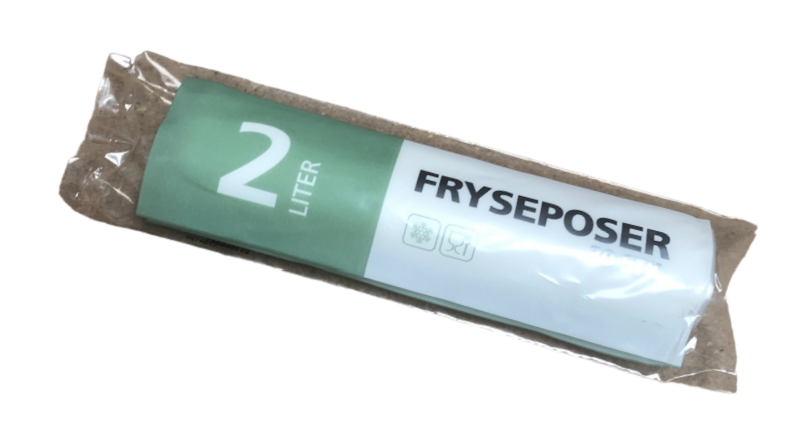 Fryseposer med skrivefelt, 2l. - 30 stk