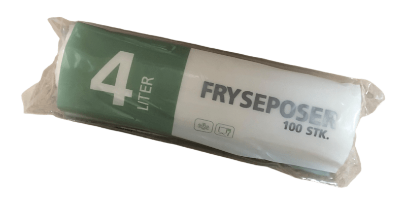 Fryseposer med skrivefelt, 4l. - 100 stk