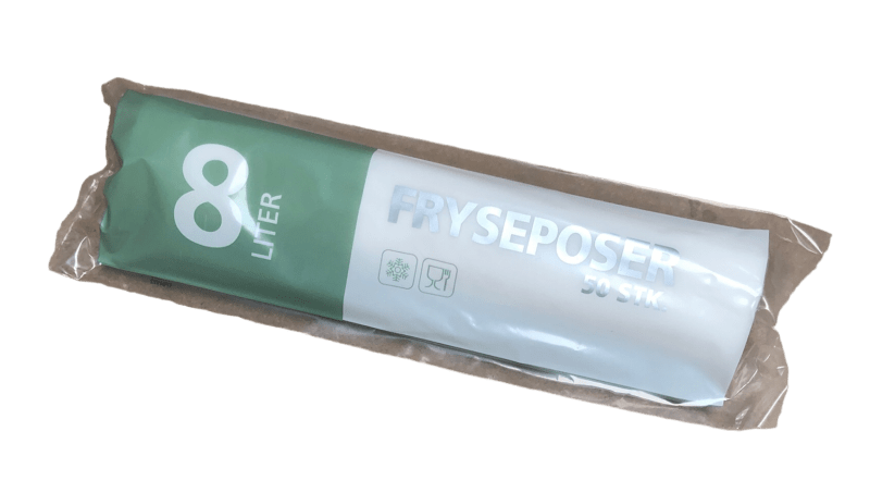 Fryseposer med skrivefelt, 8l. - 50 stk