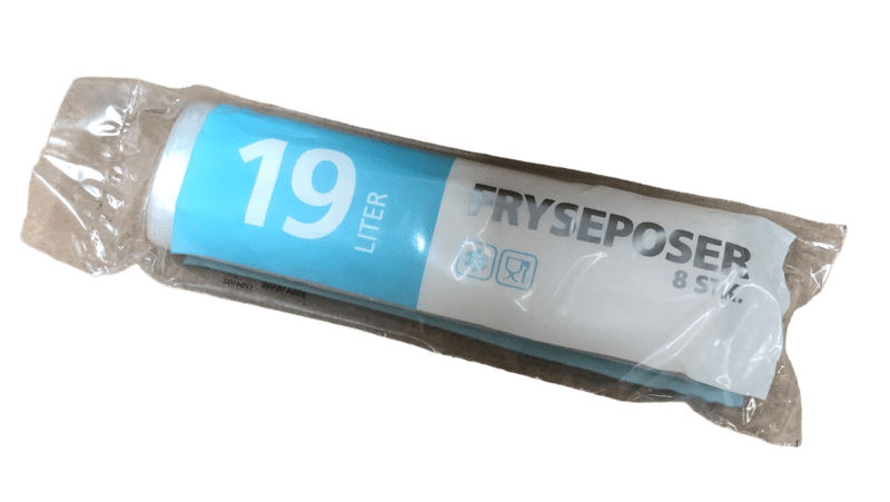 Fryseposer med skrivefelt, 19l. LDPE - 8 stk