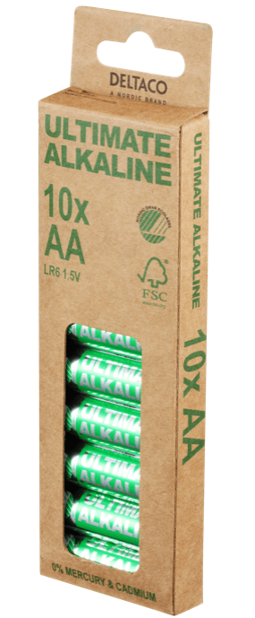 Deltaco Ultimate Alkaline AA - 10 stk