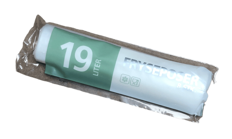 Fryseposer med skrivefelt, 19l. - 8 stk
