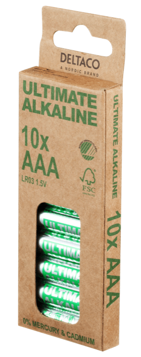 Deltaco Ultimate Alkaline AAA - 10 stk