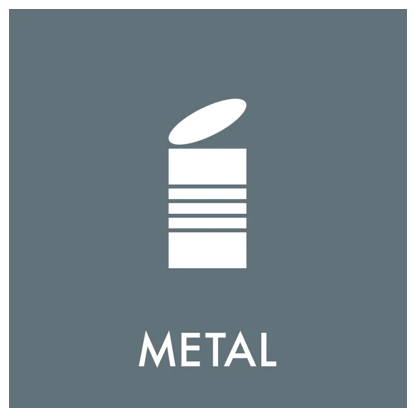 Piktogram "METAL" - Grå - 10,5 x 10,5 cm